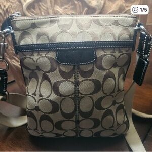 Signature Brown and Black Crossbody Bag
